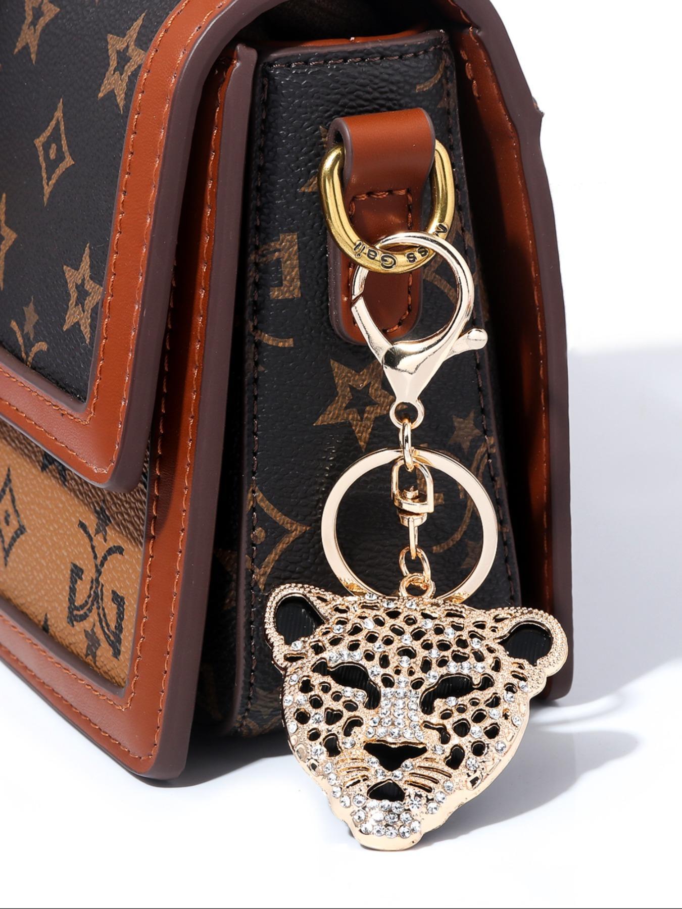 Leopard Head Design, Fashionable Alloy Keychain for Women & Men, Trendy All-match & Exquisite Keychain for Birthday Gift