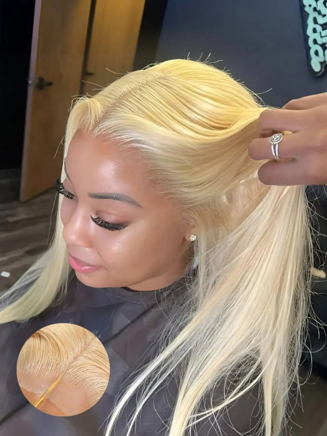 613 Blonde Wear And Go Glueless Human Hair Wigs Pre plucked Brazilian Straight 13x4 HD Lace Frontal Human Hair Wigs For Women Ready To Wear