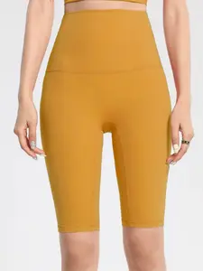 Women's High Waist Half-Length Yoga Pants, Casual Cycling Shorts, Sporty Butt-Lifting Fitness Leggings for Summer & Autumn, Casual Athletic Shorts