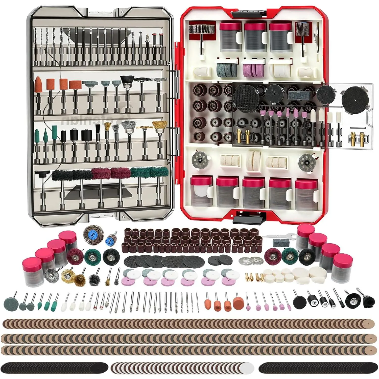 Multi-Function Rotary Tool Accessories Kit, 1/8" Shank Rotary Tool Bit, Universal Attachments for Cutting, Sanding, Polishing