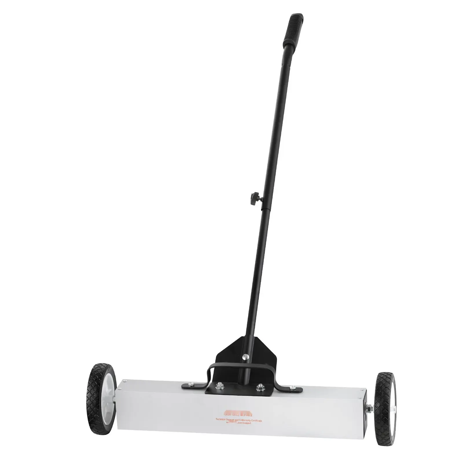 50-Lb Rolling Magnetic Sweeper On Wheels, Push Type Magnetic Pick Up Cleaner, 24-Inch Large Magnet Lawn Sweeper With Telescoping Handle, Easy Debris Cleanup For Workshop, Garage And Yard