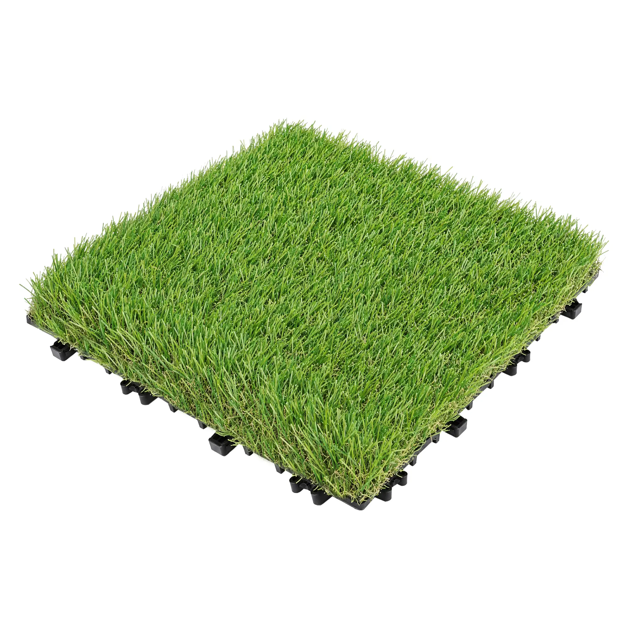 Interlocking Deck Tiles, 9-Pieces, 12x12 In, Tool-Free, Glue-Free, Waterproof PP Base, Renter-Friendly Cut-to-Fit Flooring for Balcony, Patio