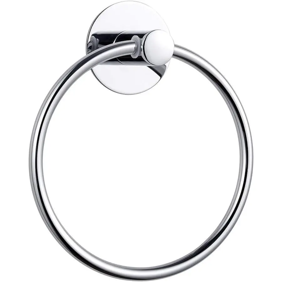 Adhesive Towel Ring Self Adhesive Hand Towel Ring Stainless Steel Rustproof Bathroom Towel Holder Wall Mount