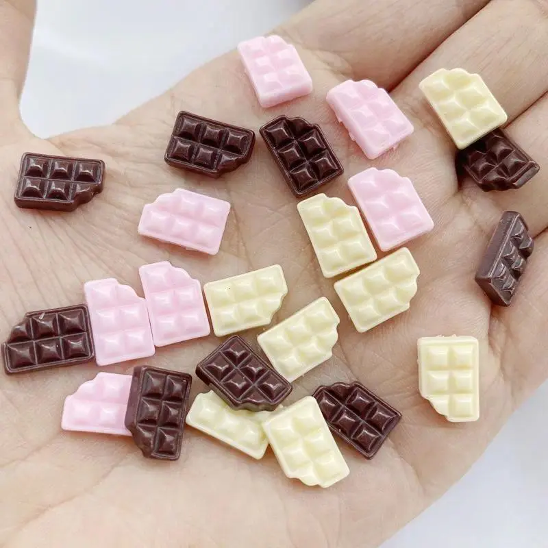 30Pcs New Cute  Chocolate Series Resin Flatback Ornament Jewelry Making Manicure Hairwear Accessorie