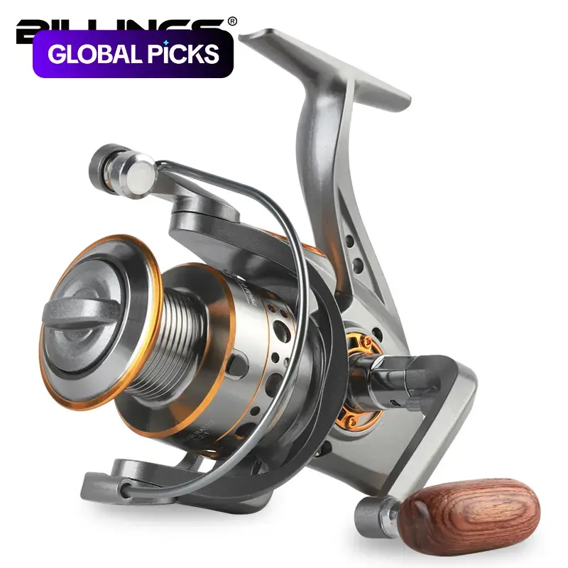 Billings Dc 1000~7000 Series 5.2:1 Gear Ratio 26lb Max Drag Aluminum Alloy Metal Spool Spinning Fishing Reel for Freshwater and Saltwater Fishing Tackle Fishing Equipment