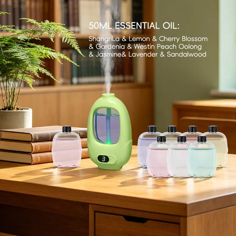 Aromatherapy Diffuser Set, Essential Oils, 9 Smart Timers, Wall/table Dual Mode, Freshen Bedroom/living Room, USB Rechargeable, Christmas Gift
