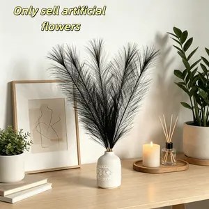 5pcs Pampas Artificial Reed Decor, Faux Pampas Grass, Simple Simulated Window Decoration, Wedding Party Setup, Cafe Floral Arrangement, Plant