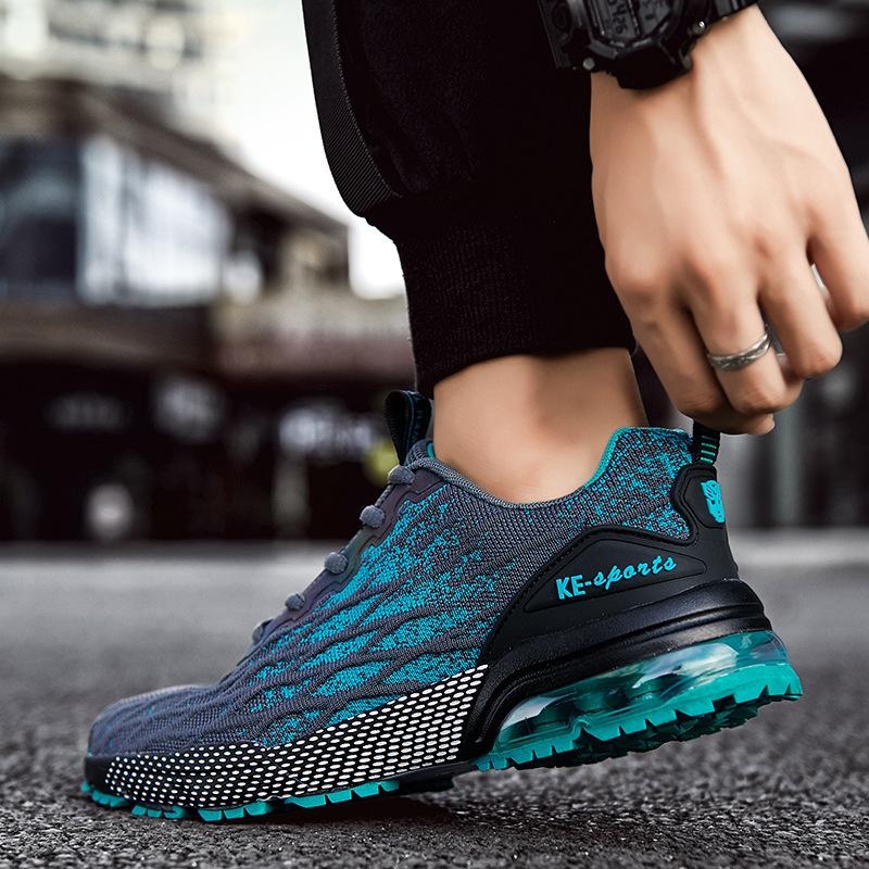 Mesler Men's Sporty Solid RoundToe Laces Trainers, Fashionable Lace UpFront Mesh Breathable Comfortable Sports Air Running Shoes Sporty Lightweight Breathable Running Shoes For Exercise & Daily Wear