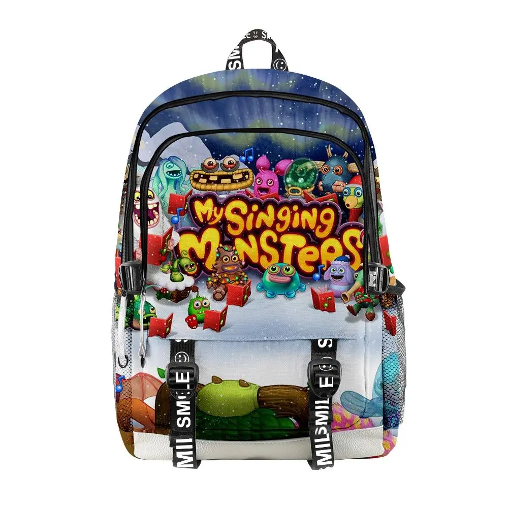 Cool my singing monsters Student School Bags Unisex 3D Print Oxford Waterproof Notebook multifunction Travel Backpacks