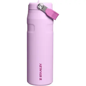 Stanley IceFlow Flip Straw 2.0 Water Bottle 24 OZ | Built-In Straw with Larger Opening | Lightweight & Leak-Resistant | Insulated Stainless Steel | BPA-Free | Soft Orchid