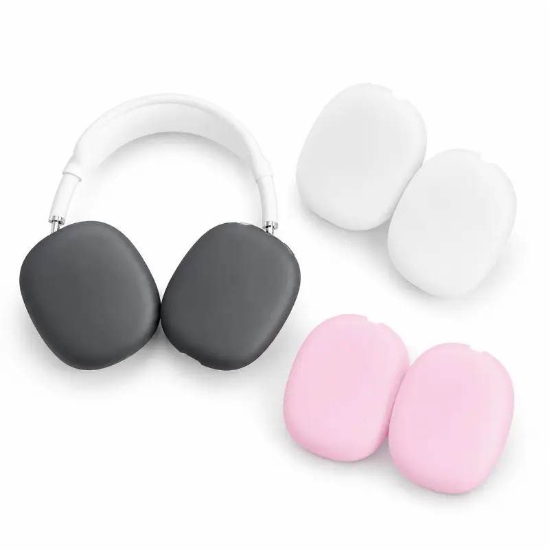 3pcs-Matte TPU Headphone Cover - Soft Anti-Drop Protective Case for Max Over-Ear Headphones, Daily Carry and Scratch Protection