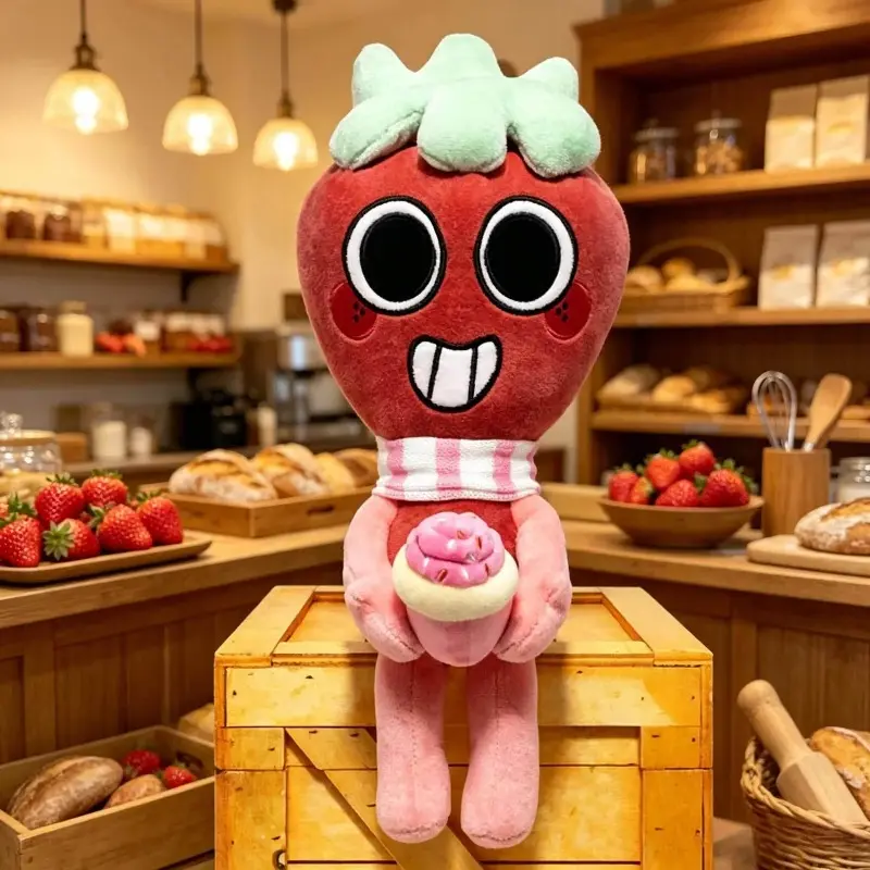 Cartoon Dandy Sprout Deluxe Plush Toy Ice Cream Strawberry Cupcake Stuffed Doll Game Peripheral Home Decorate Game Collectors