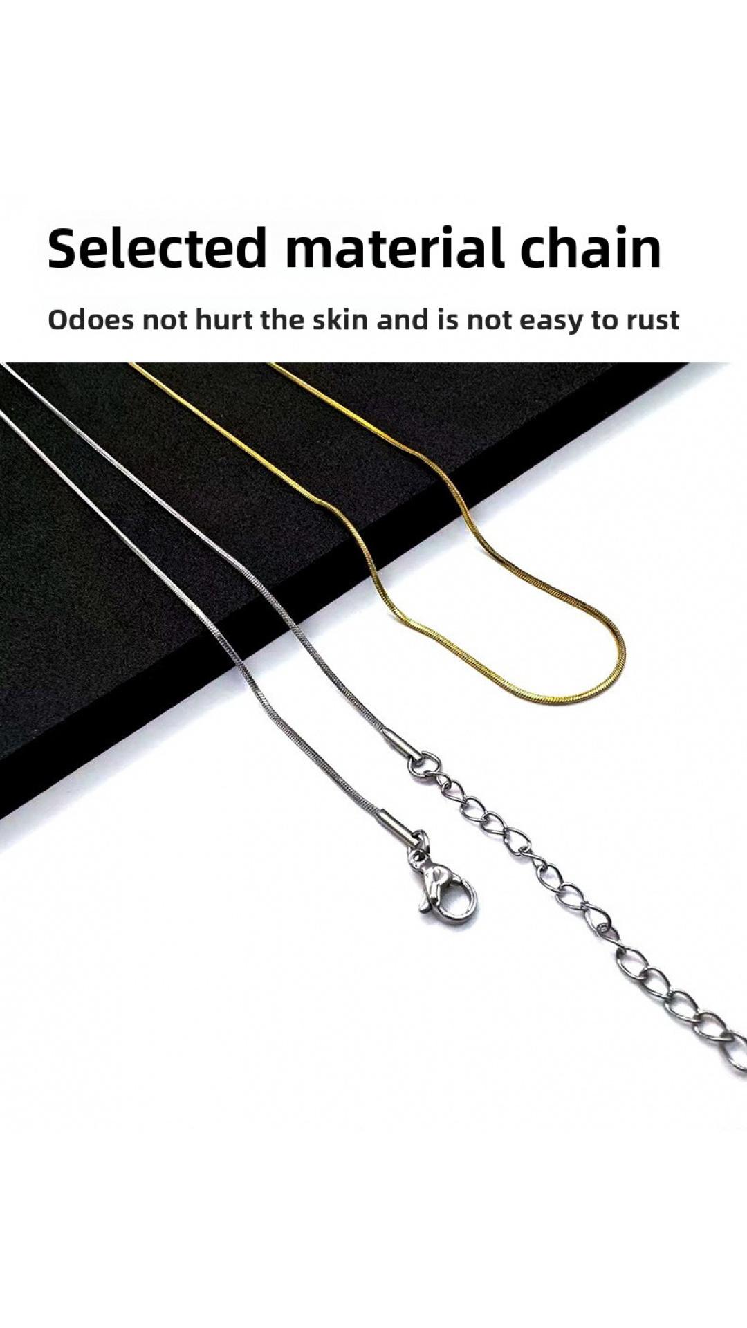 Trendy Snake Chain Necklace, Minimalist & Versatile for Daily, Party & Gift Giving