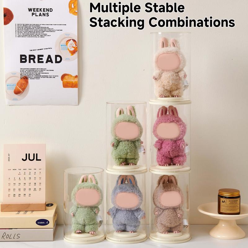 Transparent Display Rack Storage Canister for Labubu Dolls, Large ...