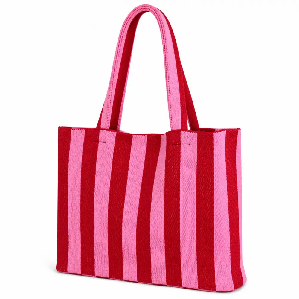 2026 New Women's Knit Extra-Large Capacity Hollow-Out Crochet Gym Tote Bag, Bohemian Woven Shoulder-Crossbody Bag for Daily Use & Vacation