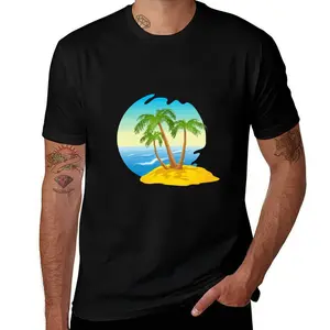 Tropical Island Life Graphic Tee - Retro Beach Vacation Aesthetic T-Shirt - Shipped from NY
