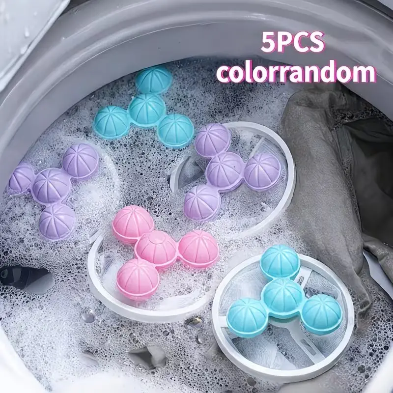 5-Pack Laundry Pile Bags, Floating Lint Remover, Clothing Cleaning Filter Bag, Washable Lint Catcher, Washer-Compatible, Easy Maintenance