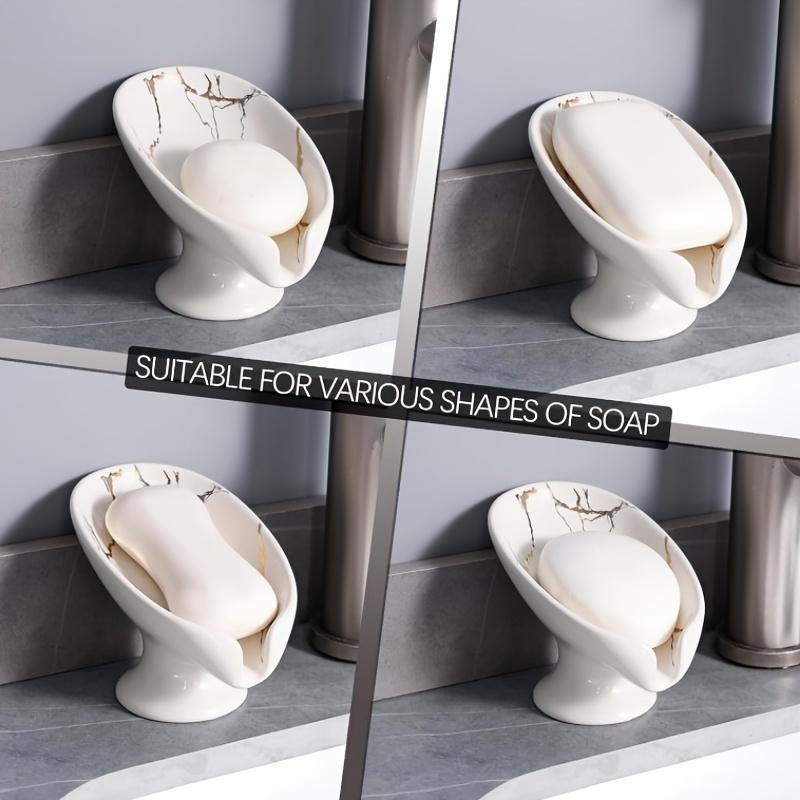 Creative Marble Pattern Soap Dish, Drain Soap Tray, Soap Dish Holder, Bathroom Accessories