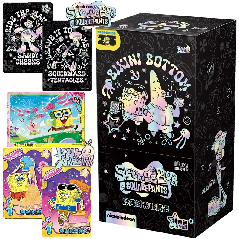 SpongeBob 25th Anniversary Kayou Booster Box - 10 Packs New Anime TCG CCG Collectible Trade Card Box