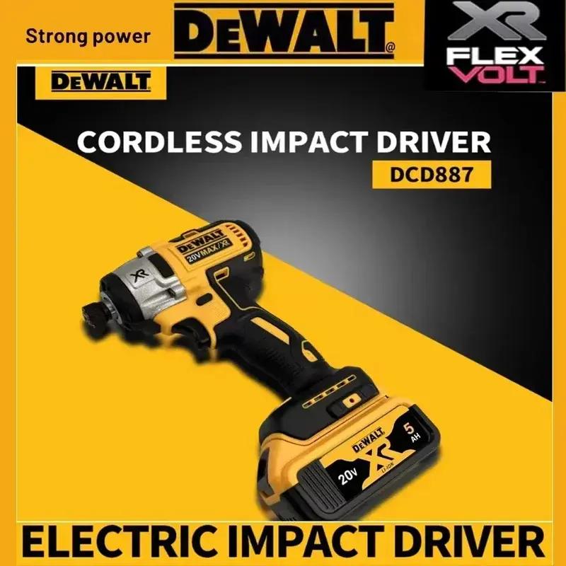 DEWALT DCF887 Brushless Cordless Impact Drill LED Light 20V Lithium Battery High Torque 3250RPM Screwdriver Electric Tools
