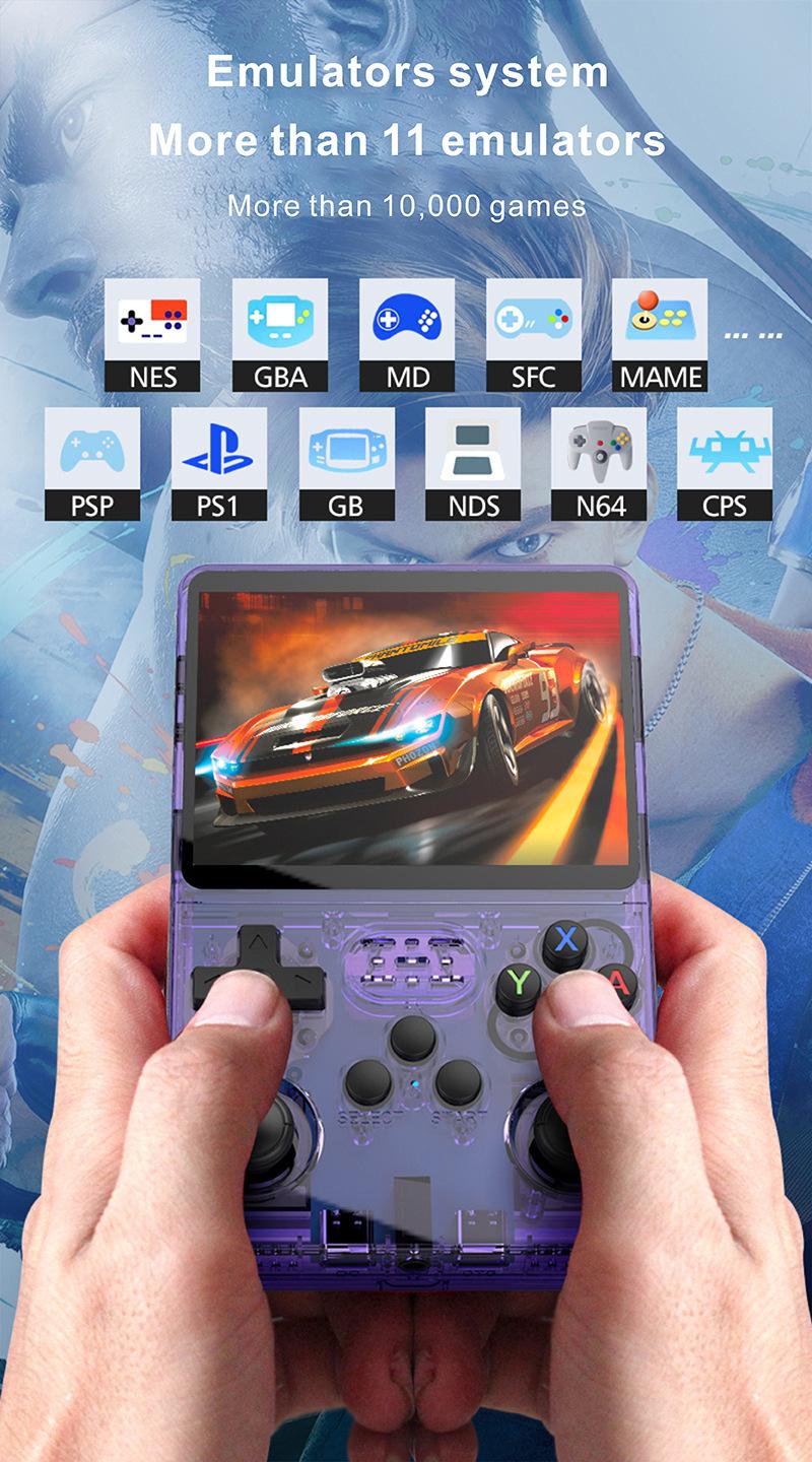 R36S Open Source PSP Tekken 3 HD Retro Arcade Game Console Dual System Convenient 4K Handheld Console Protection White 36S 64G Purple R36S Open Source PSP Tekken 3 HD Retro Arcade Game Console Dual System Convenient 4K Handheld Console Protection White 36S 64G Purple