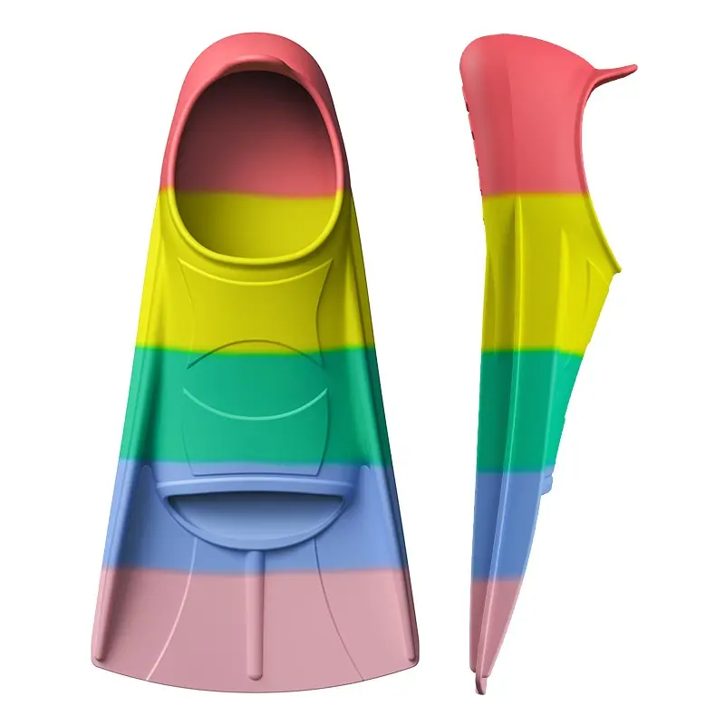 Silicone Foot Paddles, Short Soft Freestyle Swim Accelerator, Mermaid Tail Flippers for Swimming and Snorkeling Training