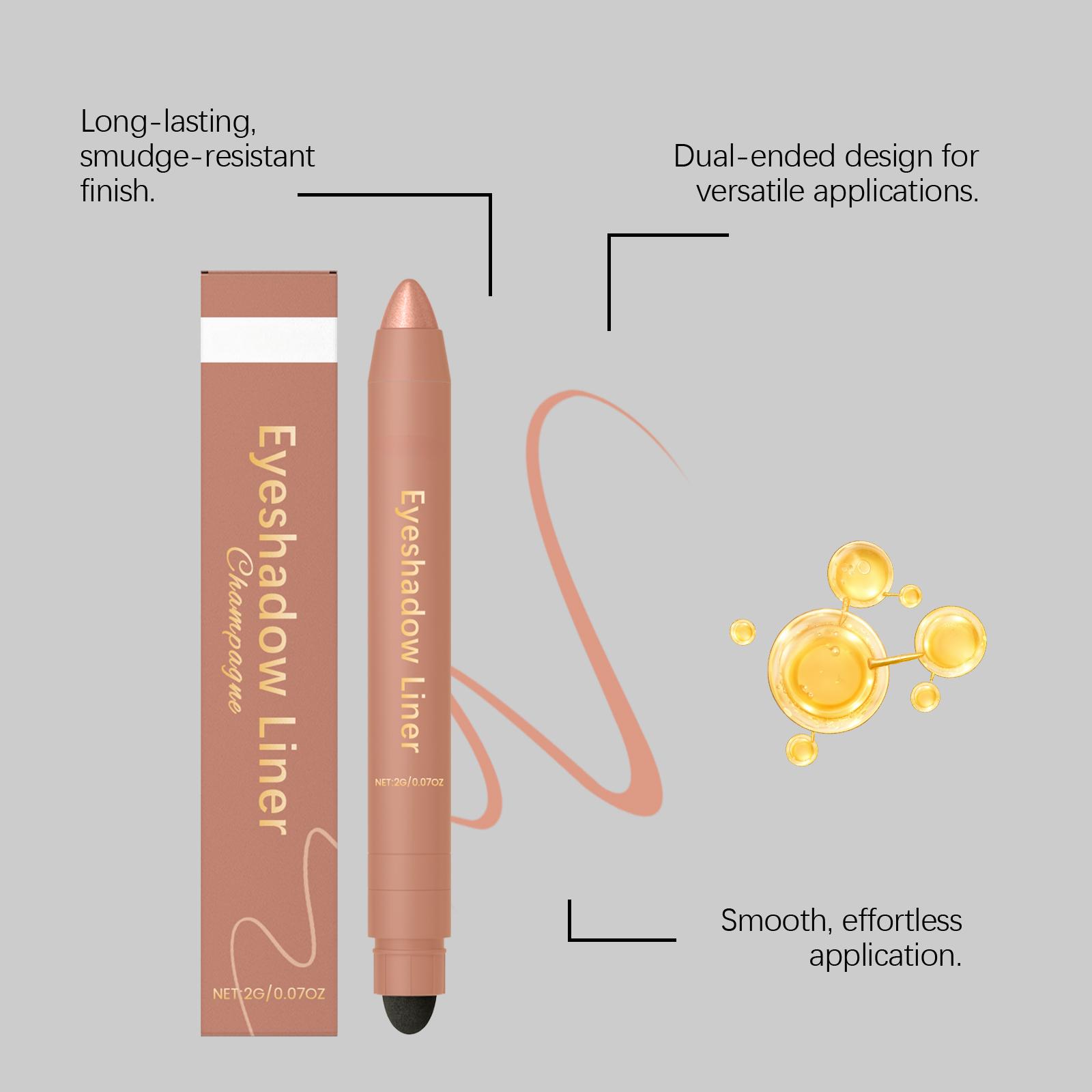 This Two-In-One Eyeliner Pen Provides A Smooth And Colorful Outline That Is Easy To Apply And Makes The Eyes Look Dazzling.It Is A Fashionable Eye Makeup Eyeliner Pen