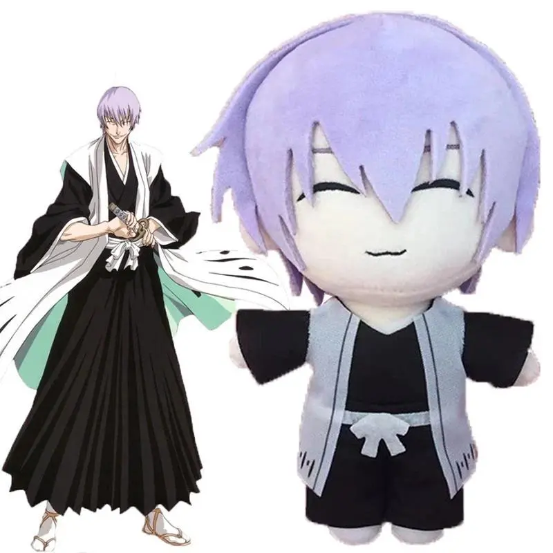 Anime BLEACH  Plush Toys Cartoon Stuffed Dolls Ichimaru Gin Plushie Figures Sofa Bed Decoration Pillow Christmas Birthday Gifts