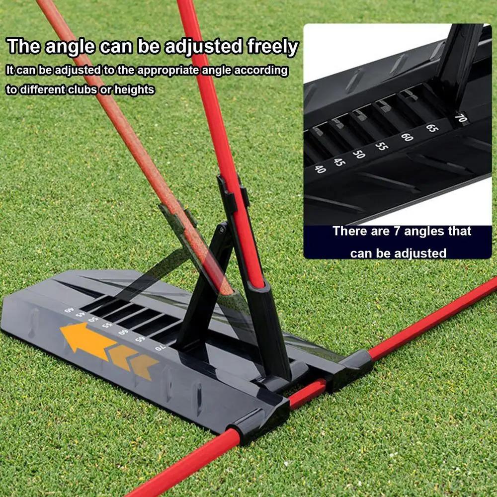 Golf Swing Alignment Rod Golf Alignment Stick Holder Swing Practice Plate Trainer Swing Angle Adjustment Posture Correction Aid