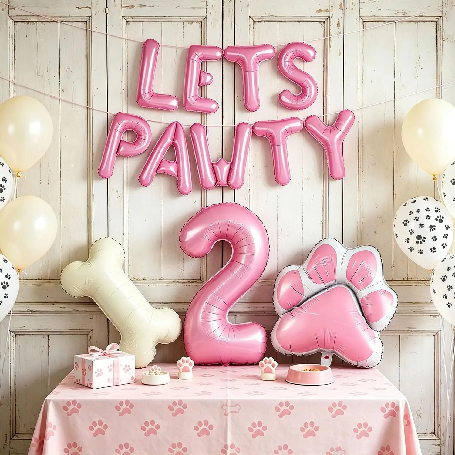 2nd Birthday Dog Paw Balloons Dog Paw Balloons Lets Pawty Puppy Birthday Decor Pet Dog Birthday Party Decorations Supplies