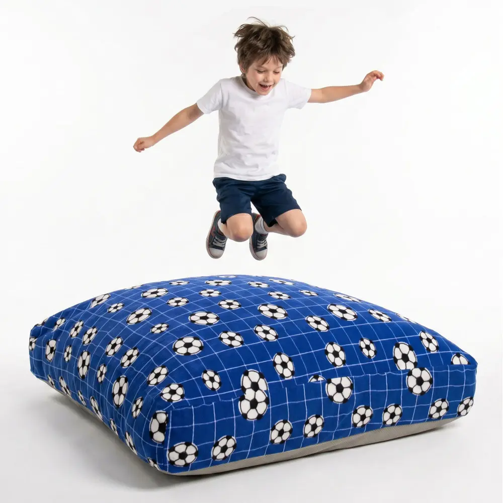 Sensory Crash Pad for Kids & Adult – Crash Mat with Foam Blocks, Removable and washable with Non-Slip Bottom, Fleece Soft Fabric Sensory Pads, Landing Mat for Jumping, Relaxing & Play - 36" x 36"
