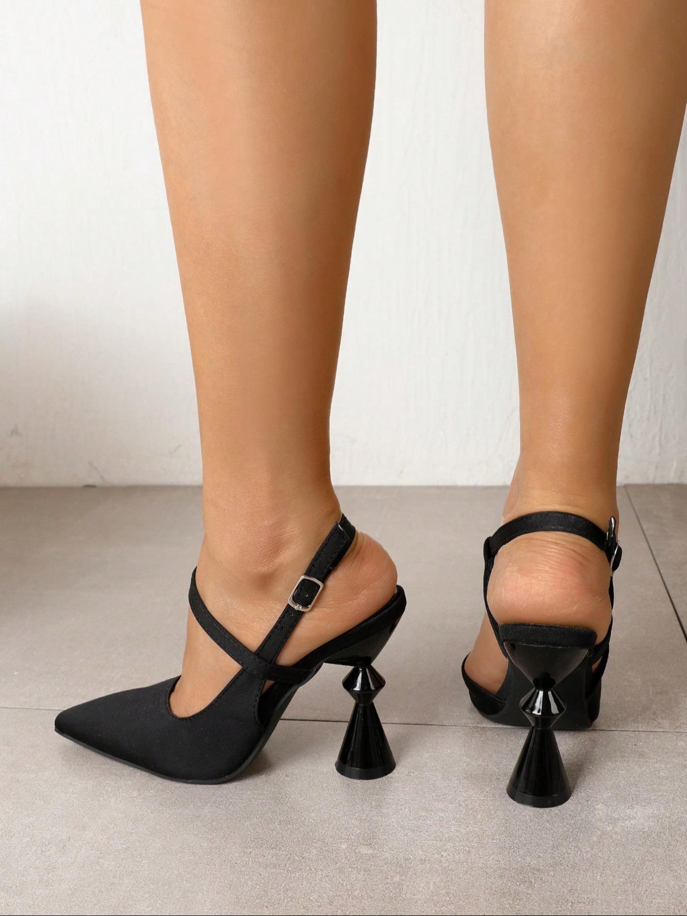 Women's Fashionable Pointed Toe Decorative High Heel Shoes, Elegant Solid Color Stiletto Heels for Party, Daily Clothing Decor, Barefoot Shoes for Women & Girls