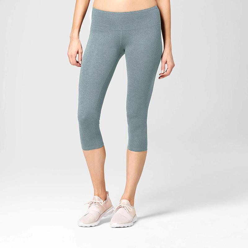 High Waisted Yoga Capris Butt Lift Tummy Control Quick Dry Slim Fit Workout Athletic Leggings