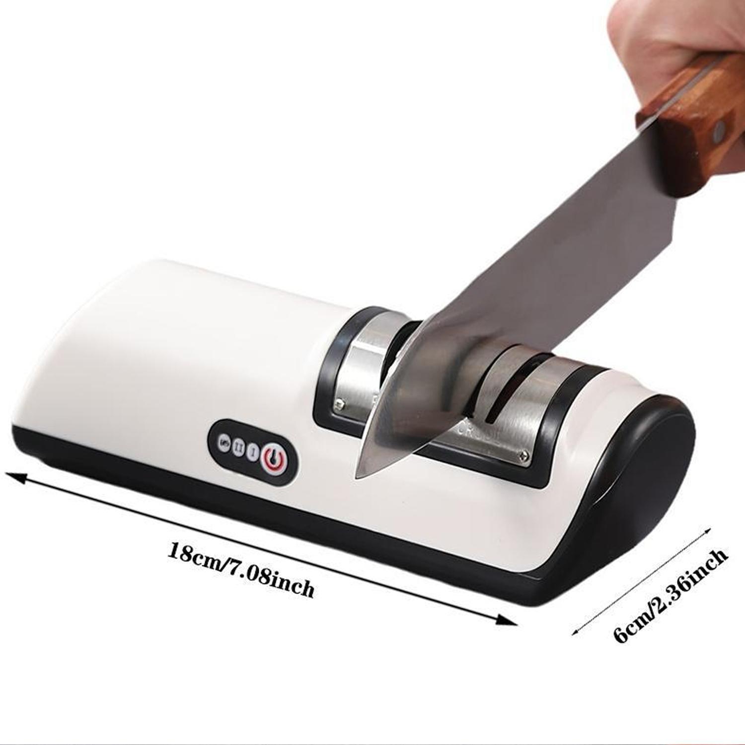 4-Gear Electric Knife Sharpener, 1 Count Multifunctional Household Knife Sharpener