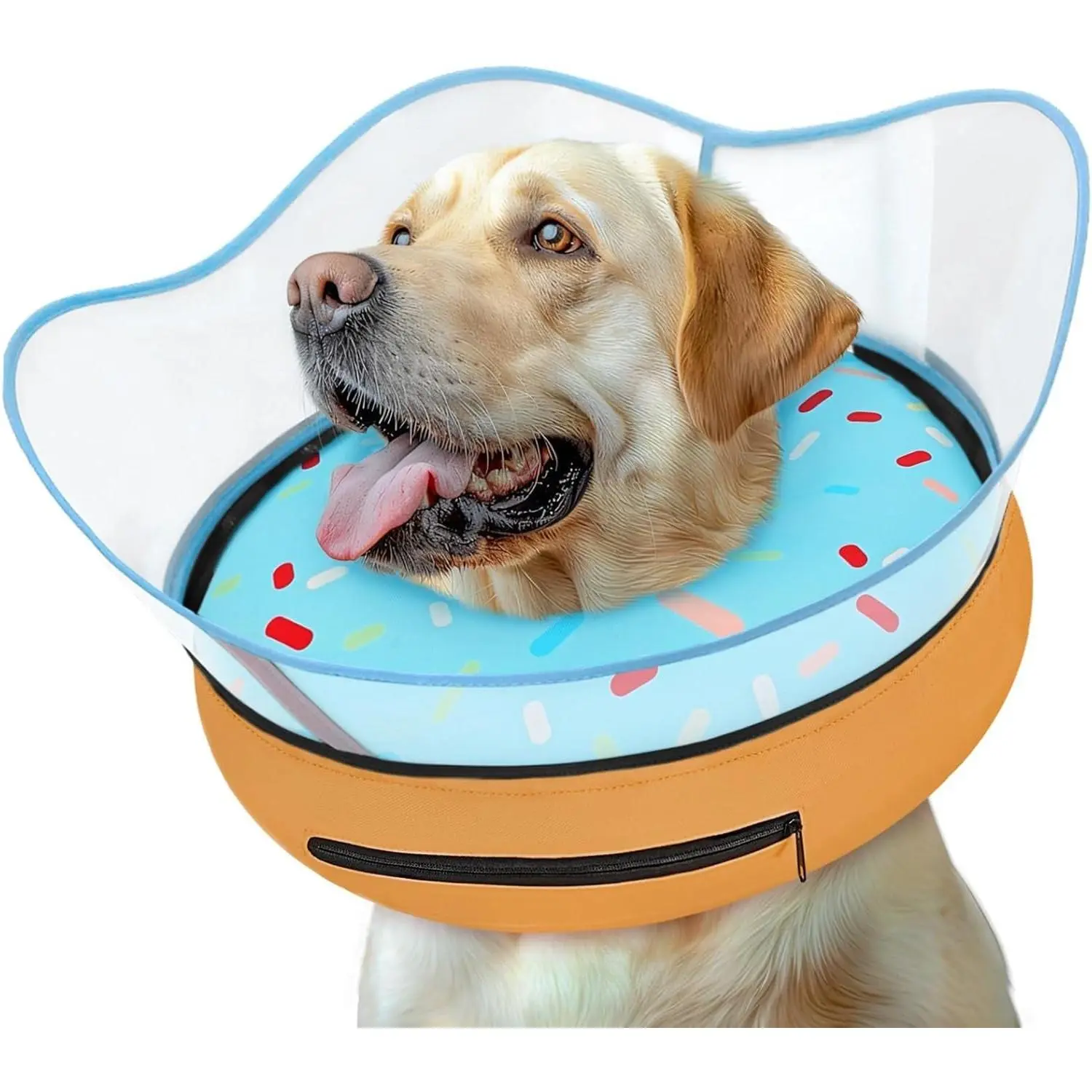 Elevated Inflatable Dog Cone Collar Alternative After Surgery, Soft Donut Collar to Stop Licking for Small, Medium, Large DogsGift