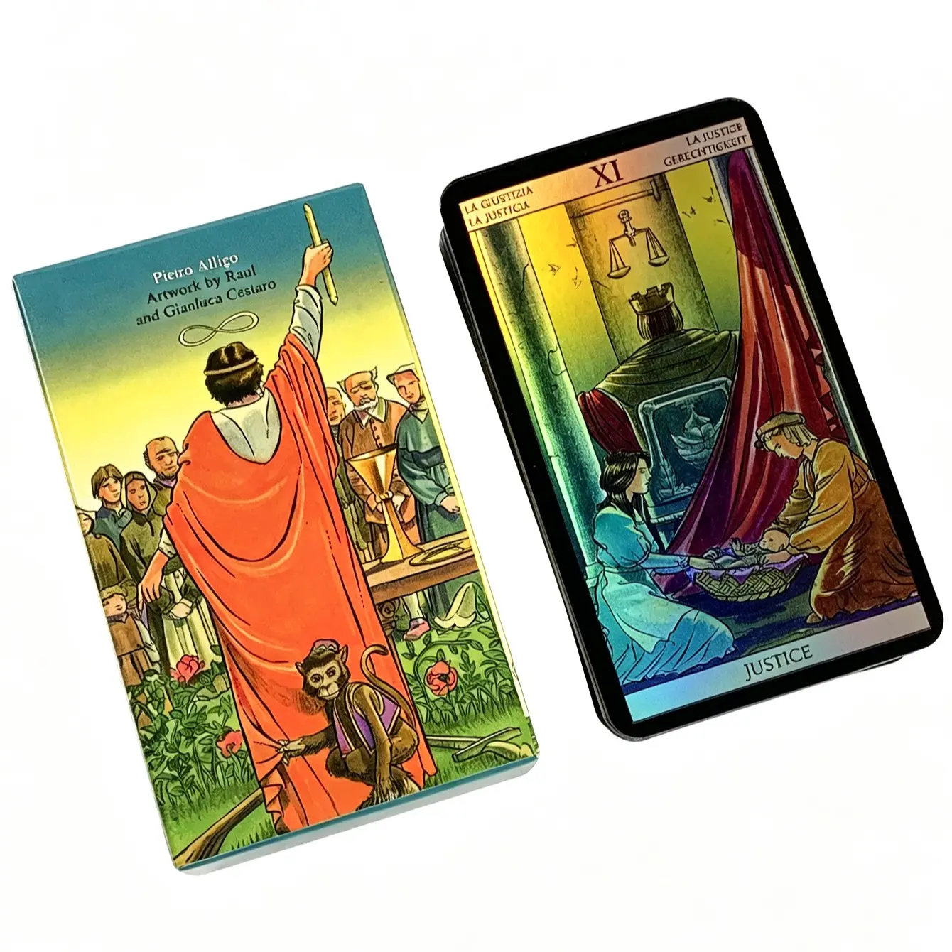 New Vision Tarot Deck, 78 Knightly Waite Cards, 180-Degree View, Dual-Language Guide, Ideal for Tarot Enthusiasts and Divination Games
