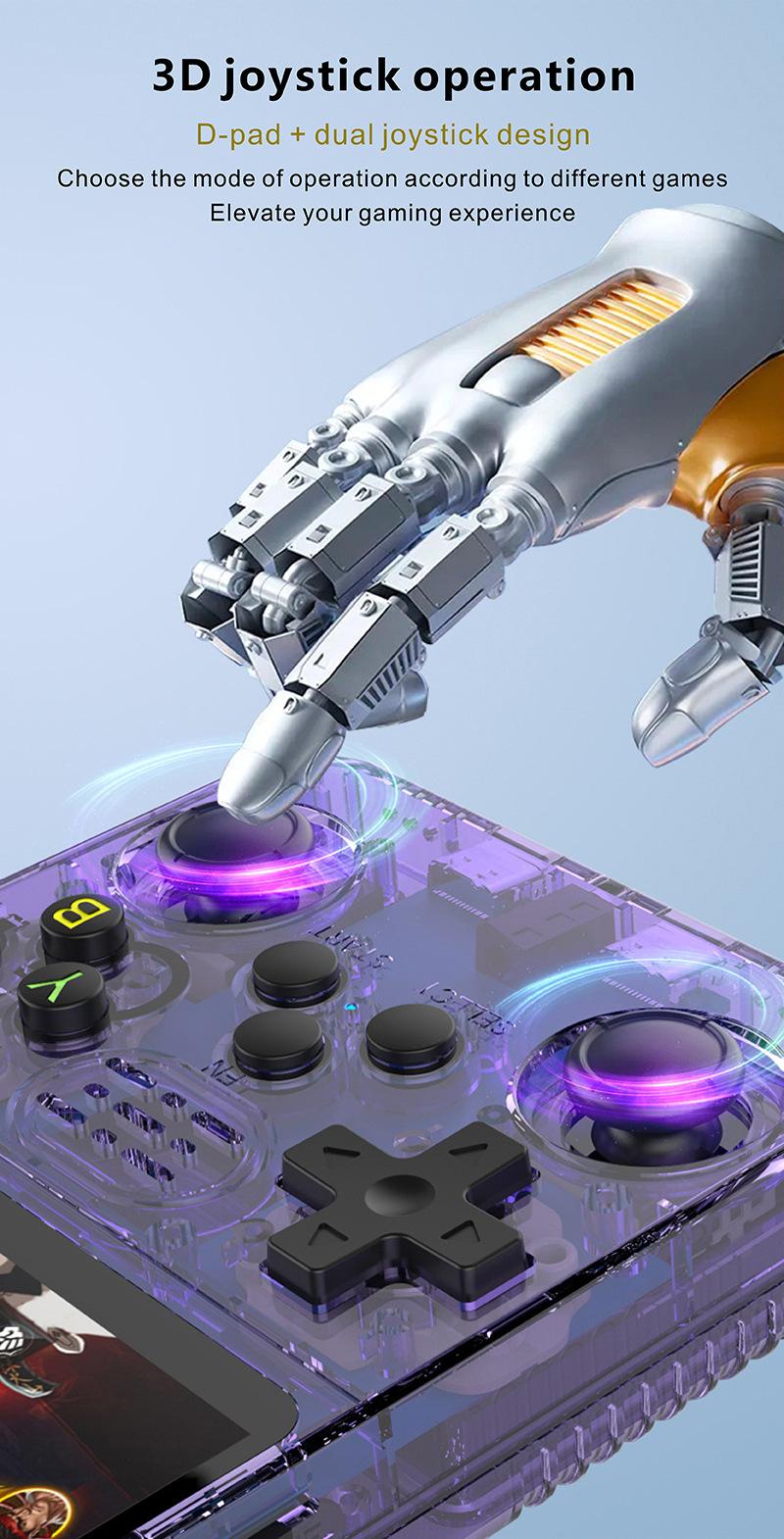 R36S Open Source PSP Tekken 3 HD Retro Arcade Game Console Dual System Convenient 4K Handheld Console Protection White 36S 64G Purple R36S Open Source PSP Tekken 3 HD Retro Arcade Game Console Dual System Convenient 4K Handheld Console Protection White 36S 64G Purple