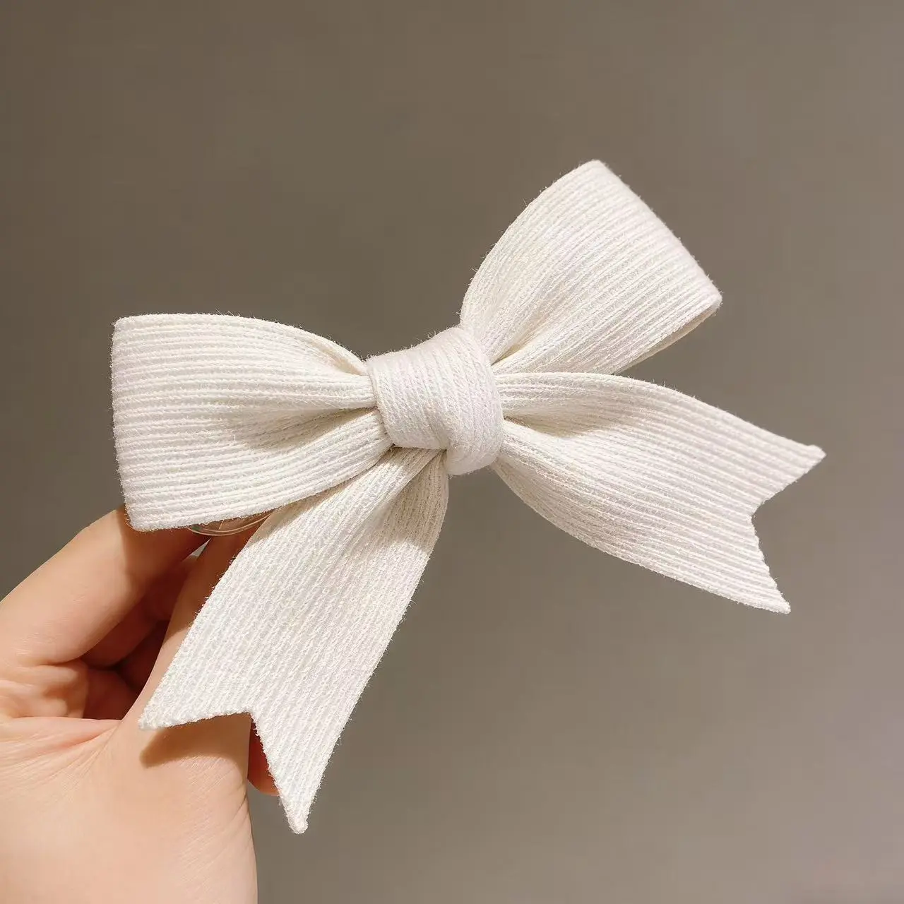 Knitted Bow Streamer Alligator Hair Clip, Elegant Fashion Women Top Hair Clamp Daily Hair Accessories
