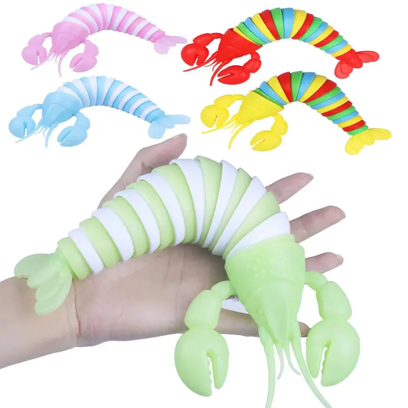 Stress Reliever Toys Kids Fidget Toys Children Adult Slug Puzzle Peristalsis Funny Lobster Anti Stress Squishy Toy 2024 Hot SaleAlleviate children's anxietySensory stress relief