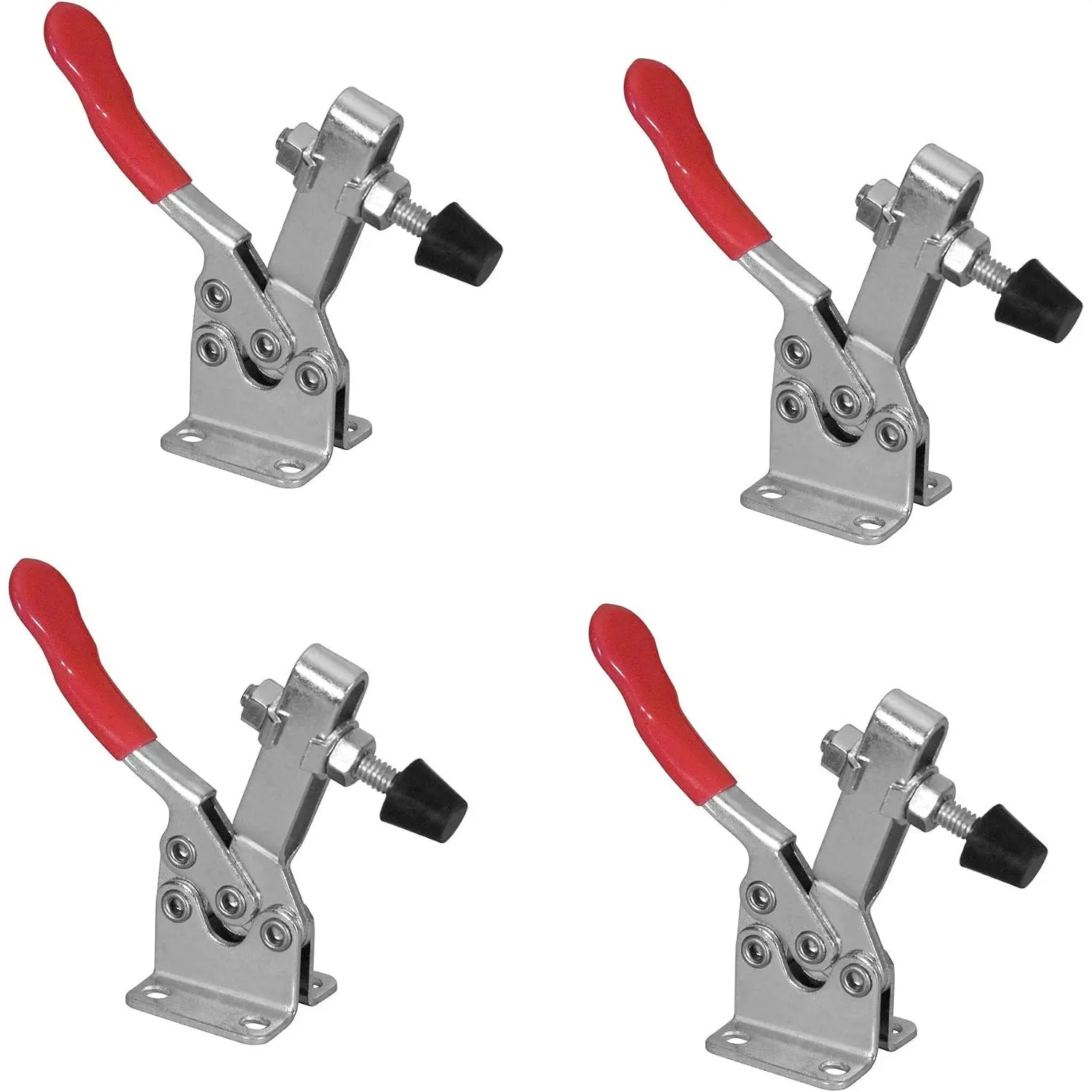 4PK 201B Series Quick Release Horizontal Toggle Clamps, 300lb Holding Capacity, Antislip Pressure Tip, for Woodworking Jig Fixtures, Press (20327)