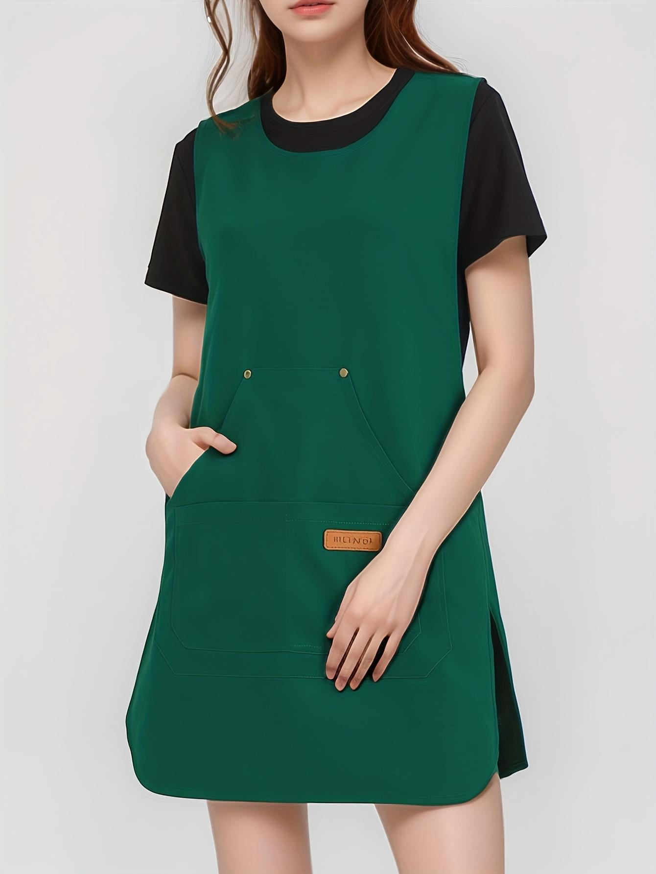Women's Waterproof Multi-Pocket Apron, Practical for Kitchen Cooking, Gardening, Cleaning & Salon Work