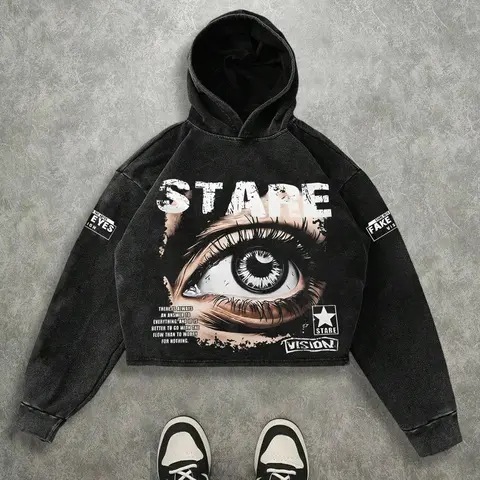Men's Graphic Sweatshirts Tops Street Style Hoodies Streetwear, Loose-Fit Soft Breathable Fabric, Perfect for Music Festivals & Trendy Gatherings, Long Sleeve