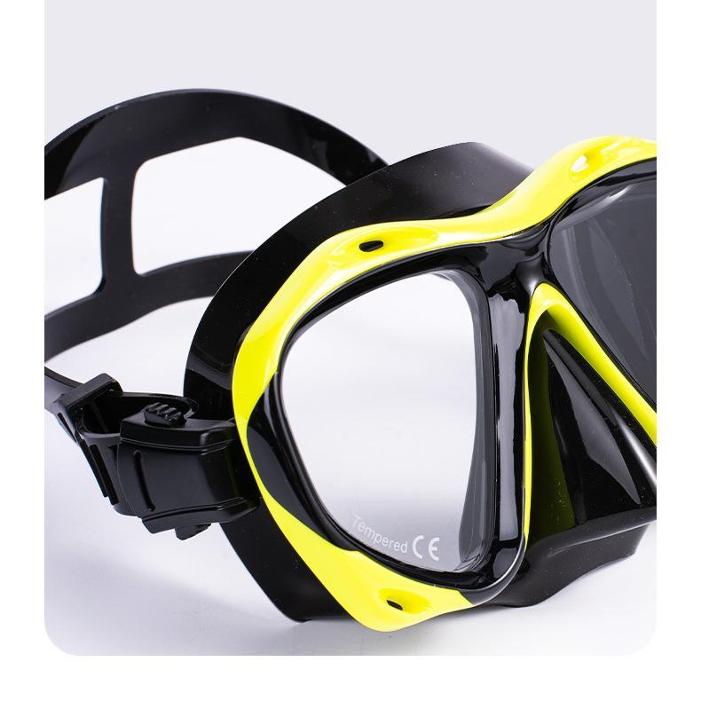 Snorkeling equipment two-piece set, snorkeling tube & diving mask set, two-way exhaust hole, mirror surface does not fog, mirror belt length can be adjusted, snorkeling mask diving mask
