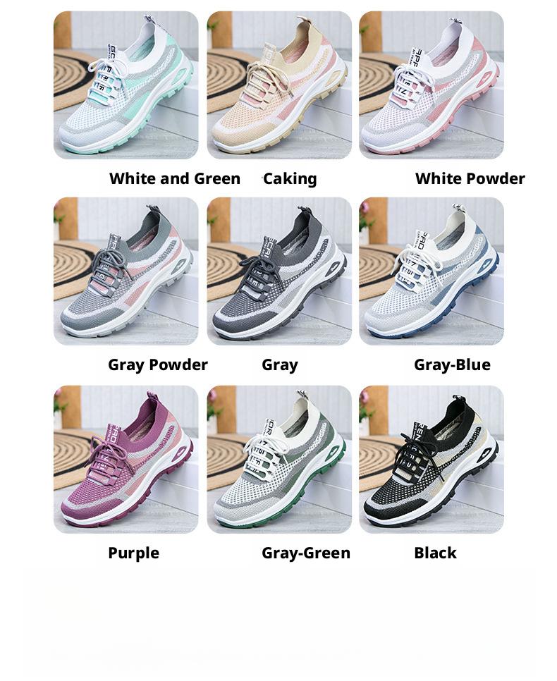 New women's sneakers, fly-knit mesh shoes, low-cut lightweight casual shoes, comfortable and versatile single shoes