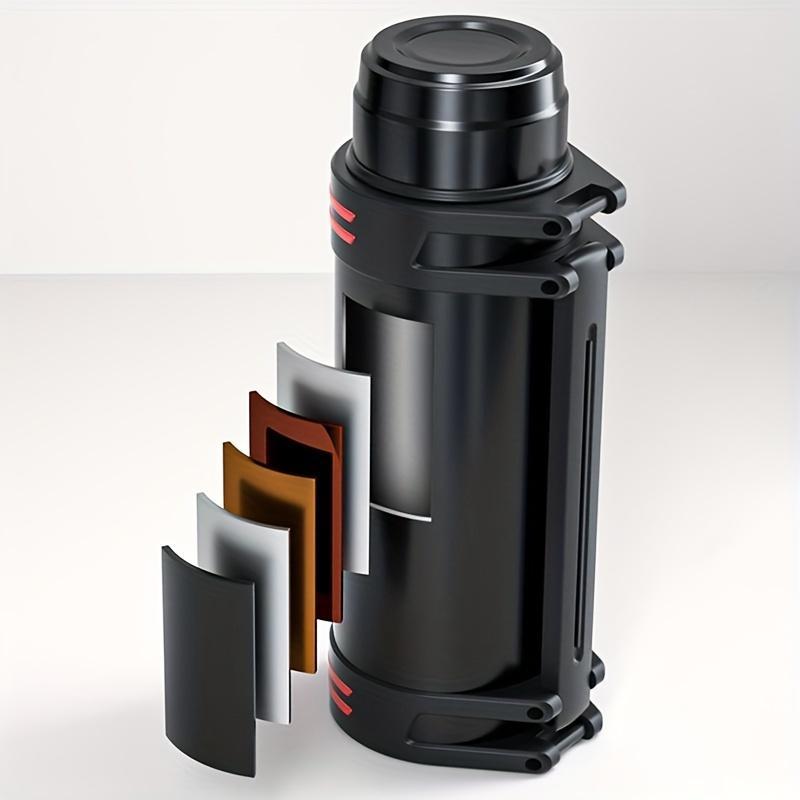 Stainless Steel Vacuum Flask, 1 Count Large Capacity Insulated Water Bottle, Portable Drinking Cup for Home Office Outdoor Camping