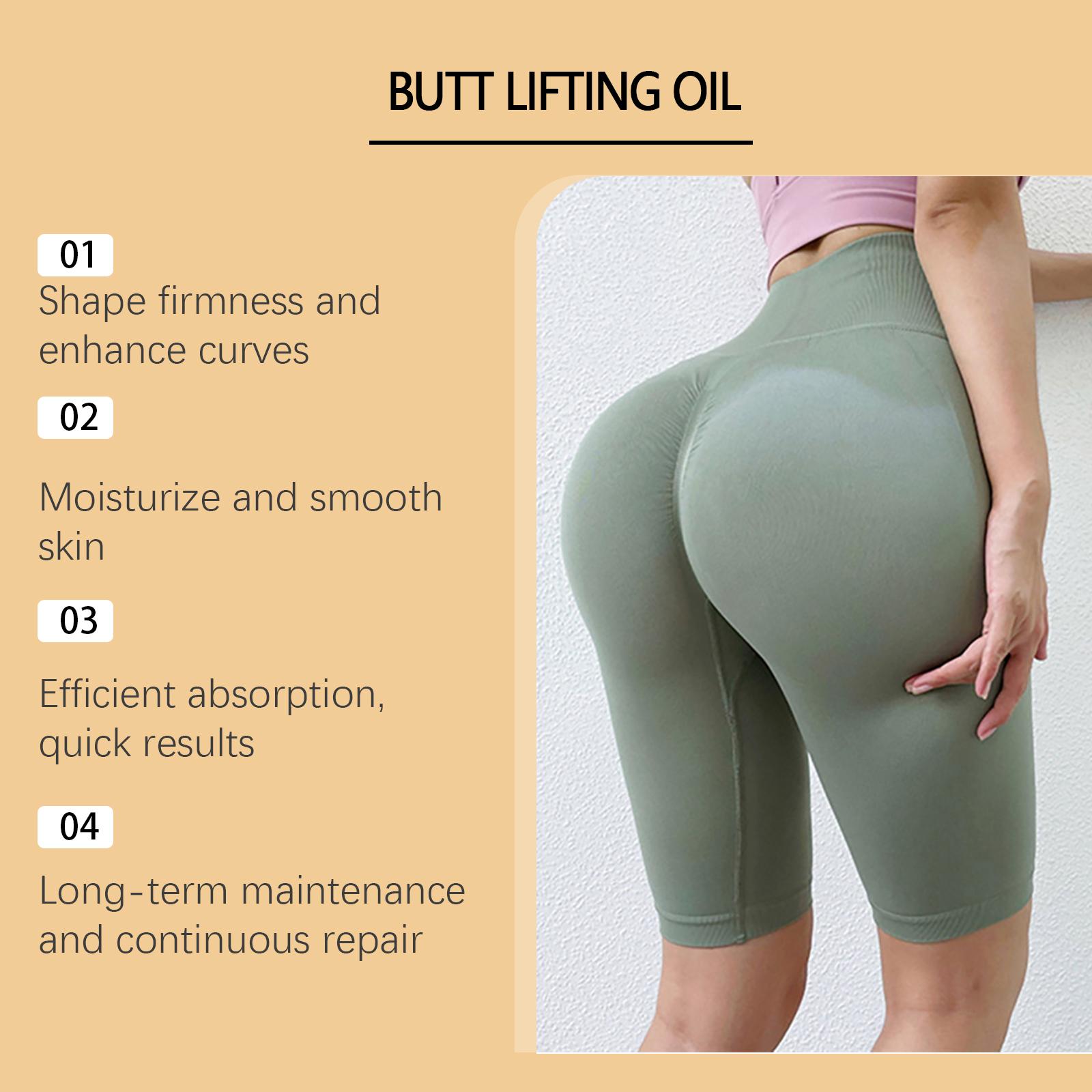Buttock Care Oil, Nourishing Skin Tightening Elastic Moisturizing Body Lifting Massage Oil, Rich in Olive Fruit Oil, Coffee Extract, Vitamin E