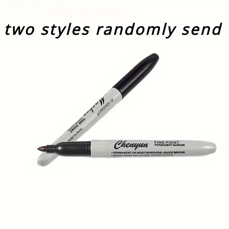 Two-Pack 1mm Fine Tip Permanent Markers, Waterproof Quick-Dry Ink, Ideal for Students, Office, Handwriting, Gifts