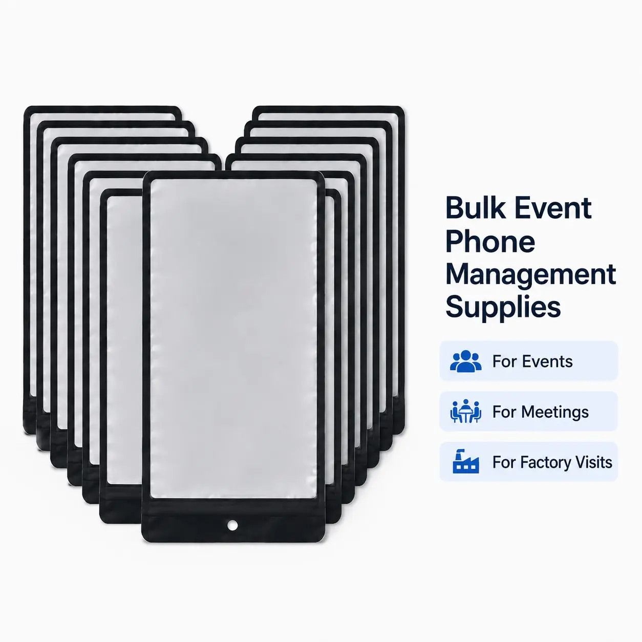 50-Pack Anti-Photography Phone Pouches, Pe Material for Private Events, Wedding, Conference, Fashion Show, Privacy Protection