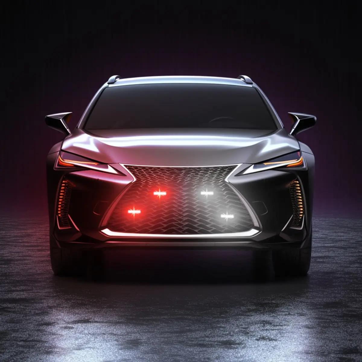4in1 LED Car Grille Strobe Lights Multi-Flashing Mode Emergency Warning Light with Controller Clip Mount 12V Universal for Truck SUV Off-Road Vehicle Boat