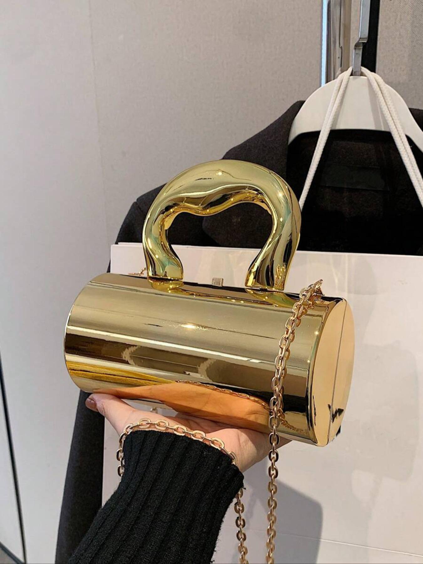 Women's Elegant Chain Strap Handbag, Exquisite Trendy Metallic-look Handbag, Fashionable Handbag for Daily Use, Daily Commuting Bag, Fashionable Evening Bag, Stylish Versatile Bag, Fashion Purses